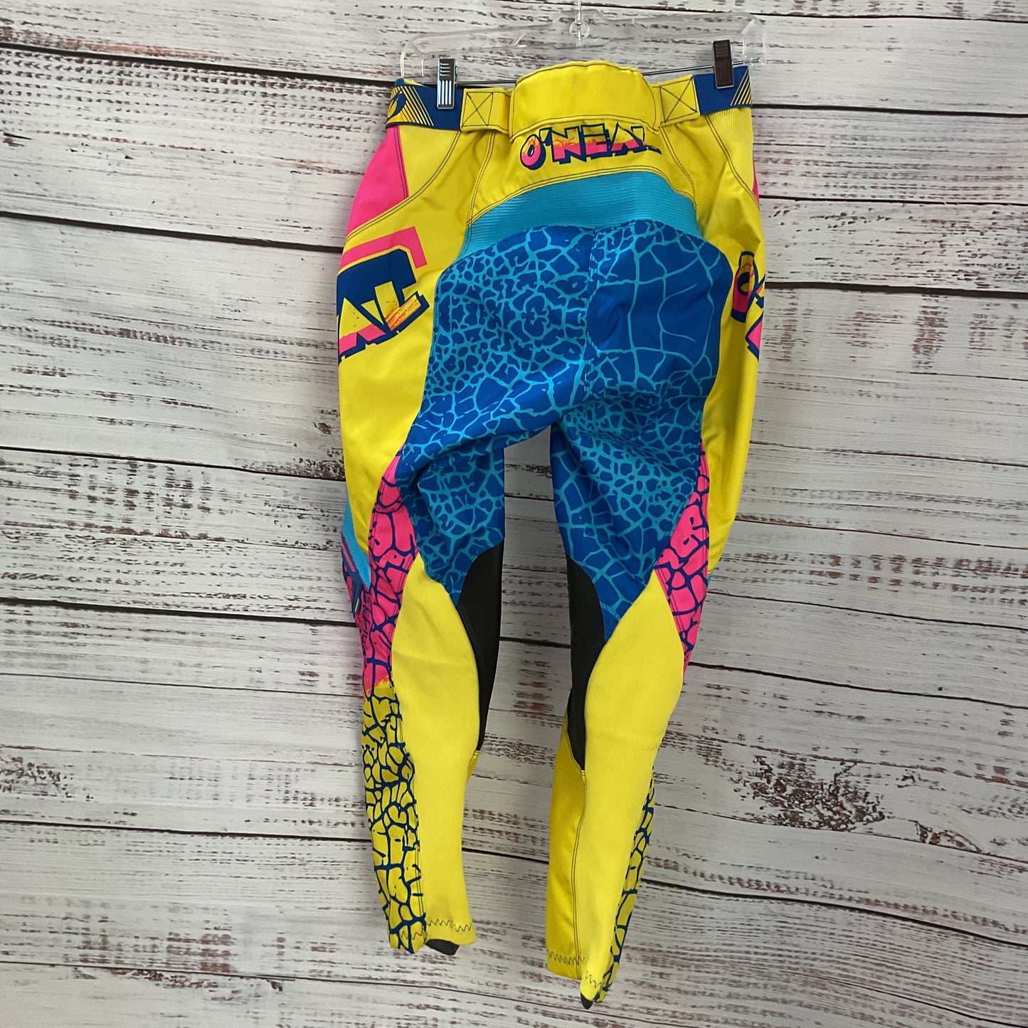 O'Neal Yellow Pink Blue Mayhem Lite Crackle Riding Motocross Pants - Size 28