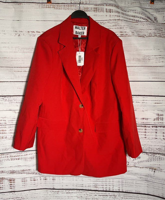 NWT Women's Walter Baker Red Blazer Jacket Size XL