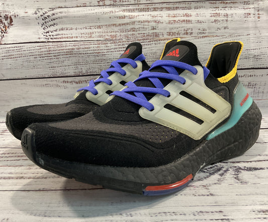 Adidas Ultraboost 21 J Black Pulse Aqua Boy's Sneakers Size 5.5 GX2561
