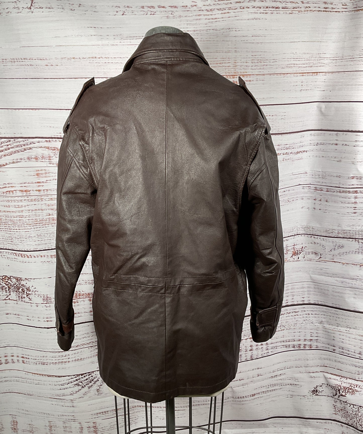 Willabee & Ward Vintage Men's Leather Bomber Jacket Brown S