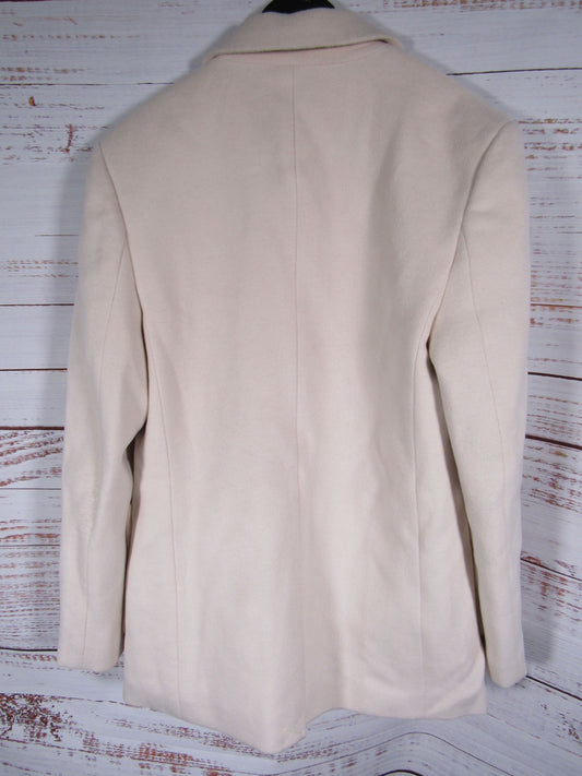 Henne Women's Beige Wool Blend Jacket Size 8