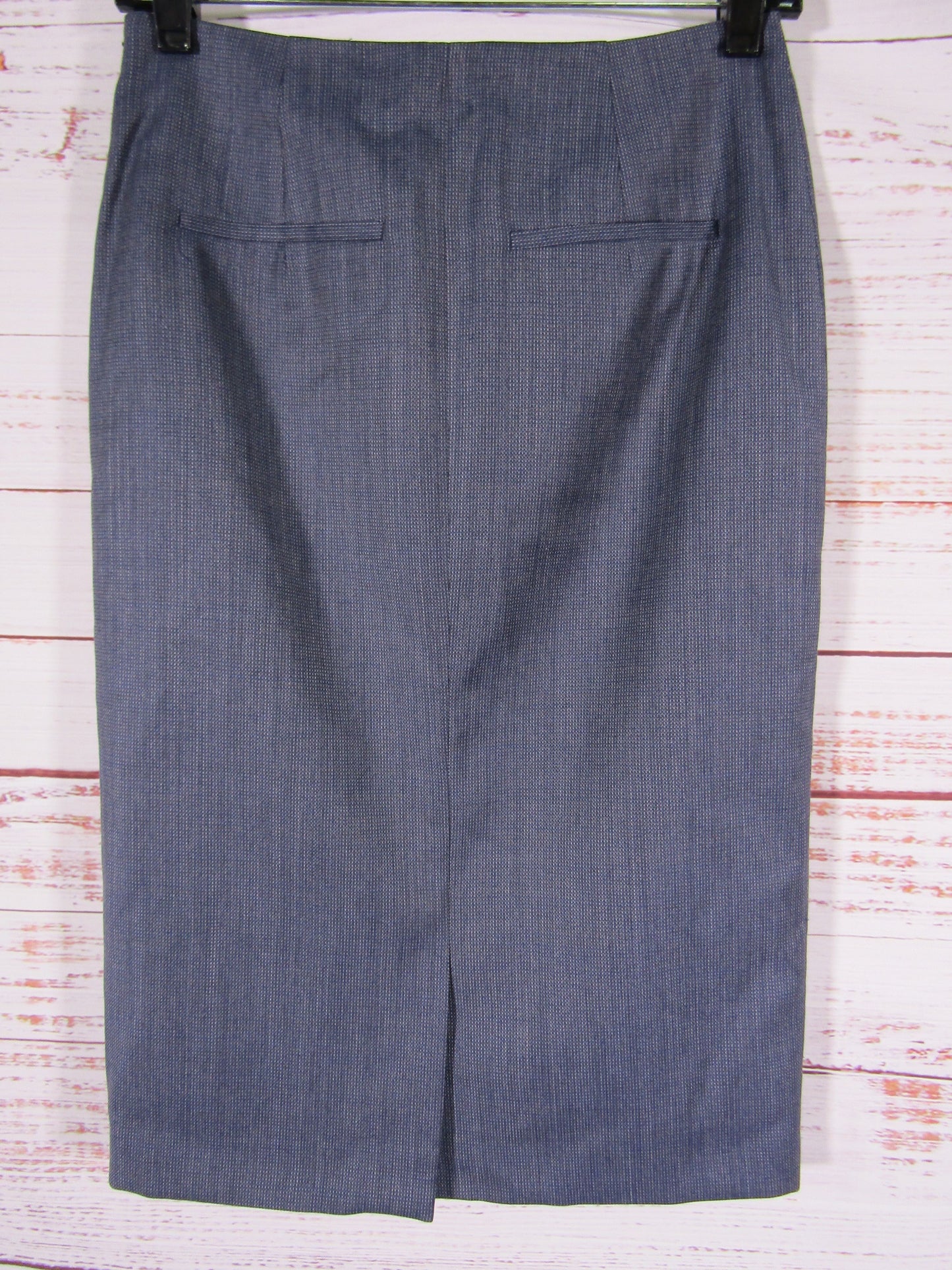 Hugo Boss Valiana Women's Blue Wool Pencil Skirt Size 2