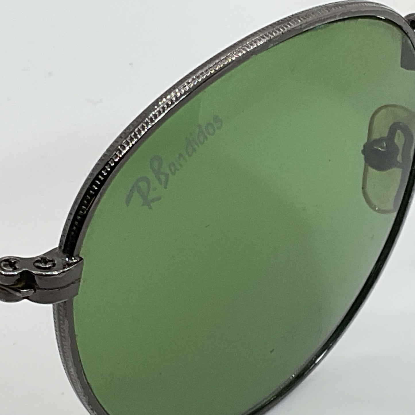 VTG. RAYNOLD BANDIDOS Green Lens Gunmetal Frame Sunglasses (MINOR SCUFF MARKS)