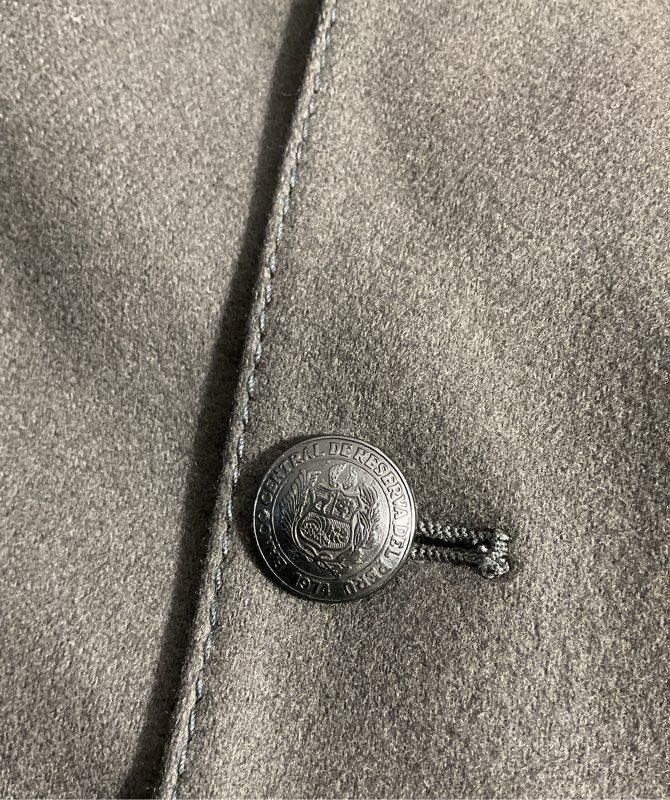 John Varvatos Women's Grey Cotton Blend Fleur-de-lis Inner Pattern Jacket 44