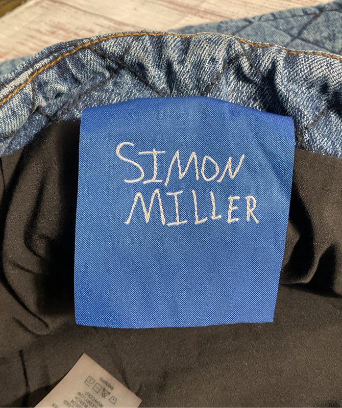 Simon Miller Women's Blue Denim Quilted Short Skirt Size 2