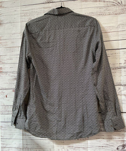 Men's Ted Baker Blk/White Print Button Down Shirt Size 2/S