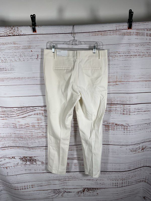 NWT Ann Taylor Factory Women's The Ankle Mid Rise Slim Leg Pants White Size 8-#2