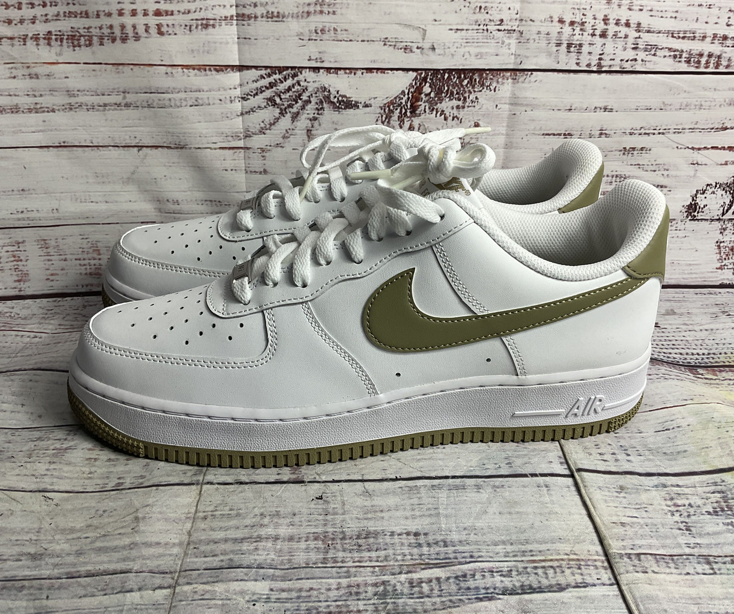 Nike Air Force 1 '07 FJ4146-110 Sneakers White Neutral Olive 10.5