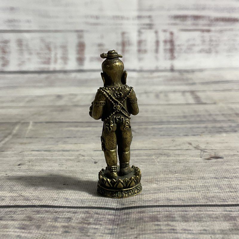 Vintage Brass Kuman Thong Golden Ghost Boy 1.5" Thailand Mini Idol
