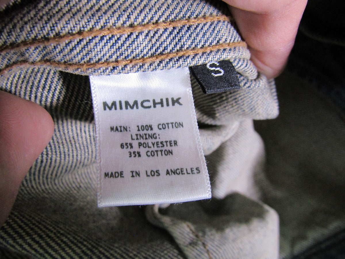 Mimchik Tall Boy Women's Blue Denim Full Zip Jacket Size S