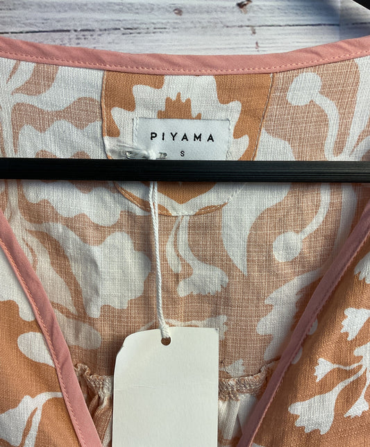 Piyama Bianca Tie Sleep Top, Dusty Coral- Size Small, NWT