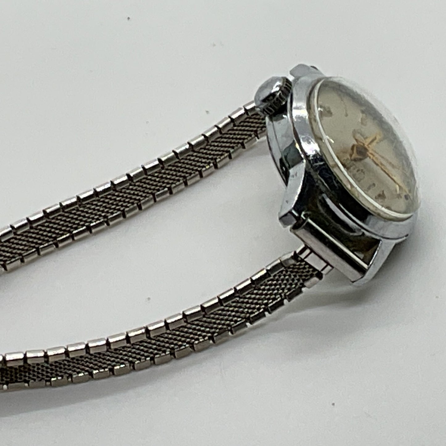 ANDRE BOUCHARD Silver Tone Women's Watch w/ Kreisler Gold Filled Band- WORKS!!!!