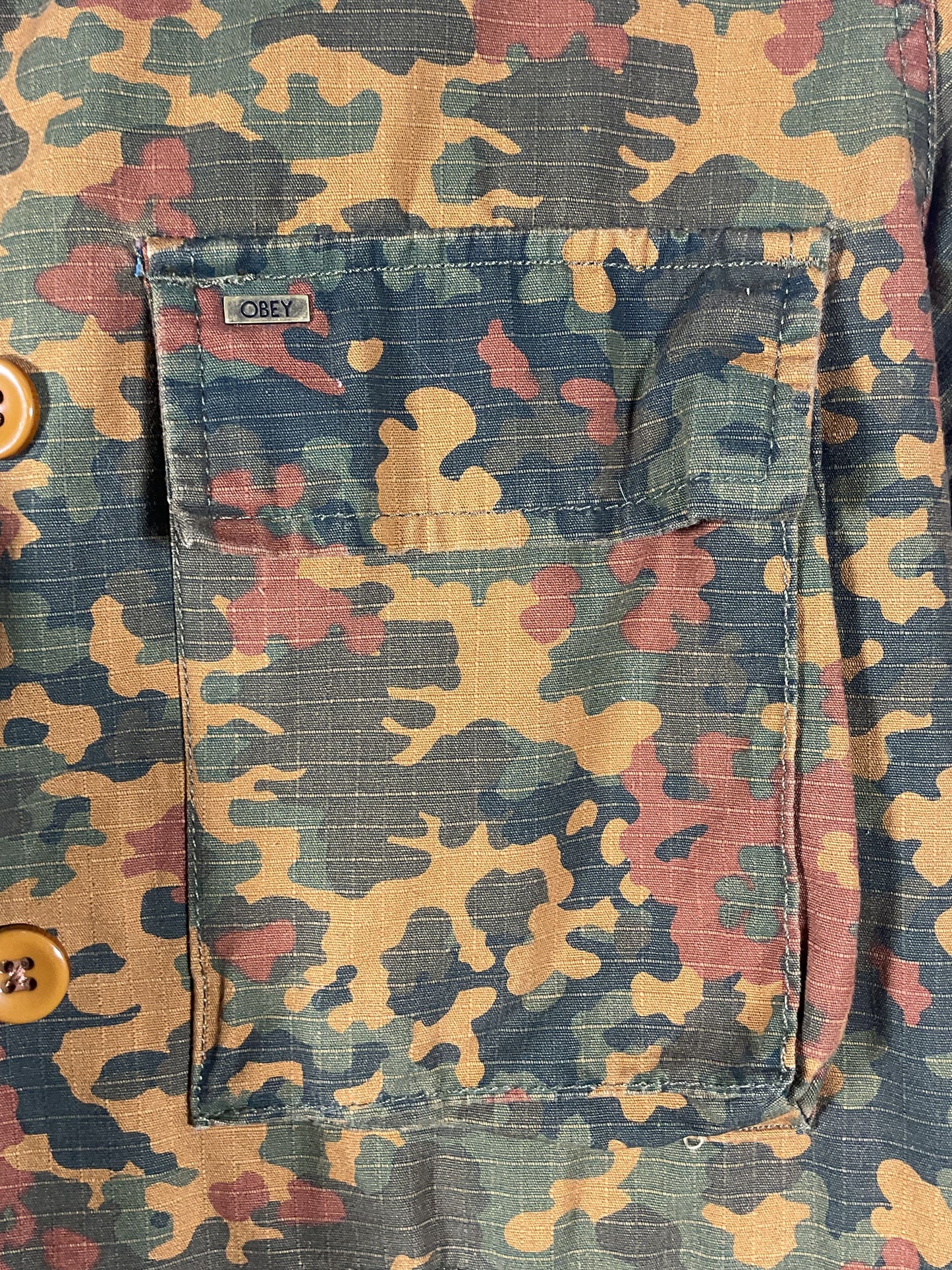 Obey Propaganda Camo Jacket with Detachable Hood - Size S