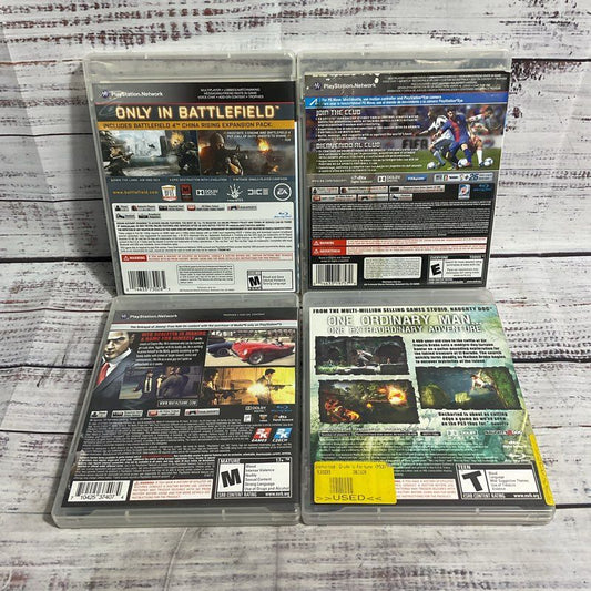Lot 4 Sony Playstation 3 Games FIFA 13 Battlefield 4 Uncharted Mafia 2+Manuals