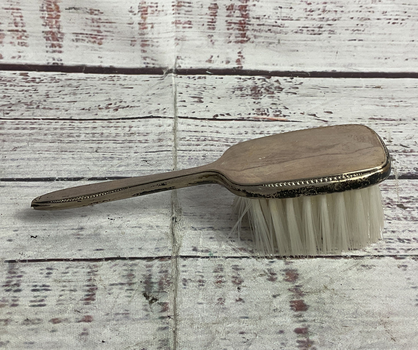Vintage 5" Hand Held Bristle Hairbrush Sterling Silver
