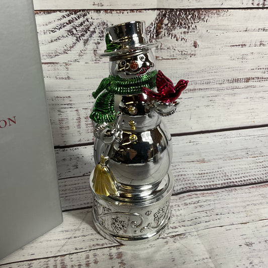 NEW REED & BARTON Snowman "Jingle Bells" Musical Snow Globe-WORKS!!!!