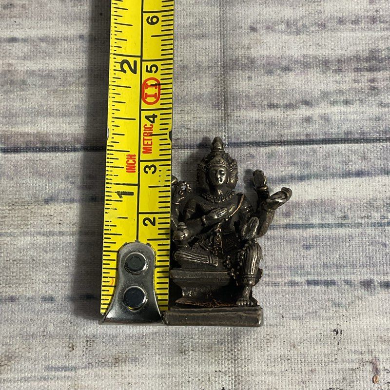 Vintage Bronze Lord Brama Four Faced 1.5" Tibetan Buddhist Mini Idol