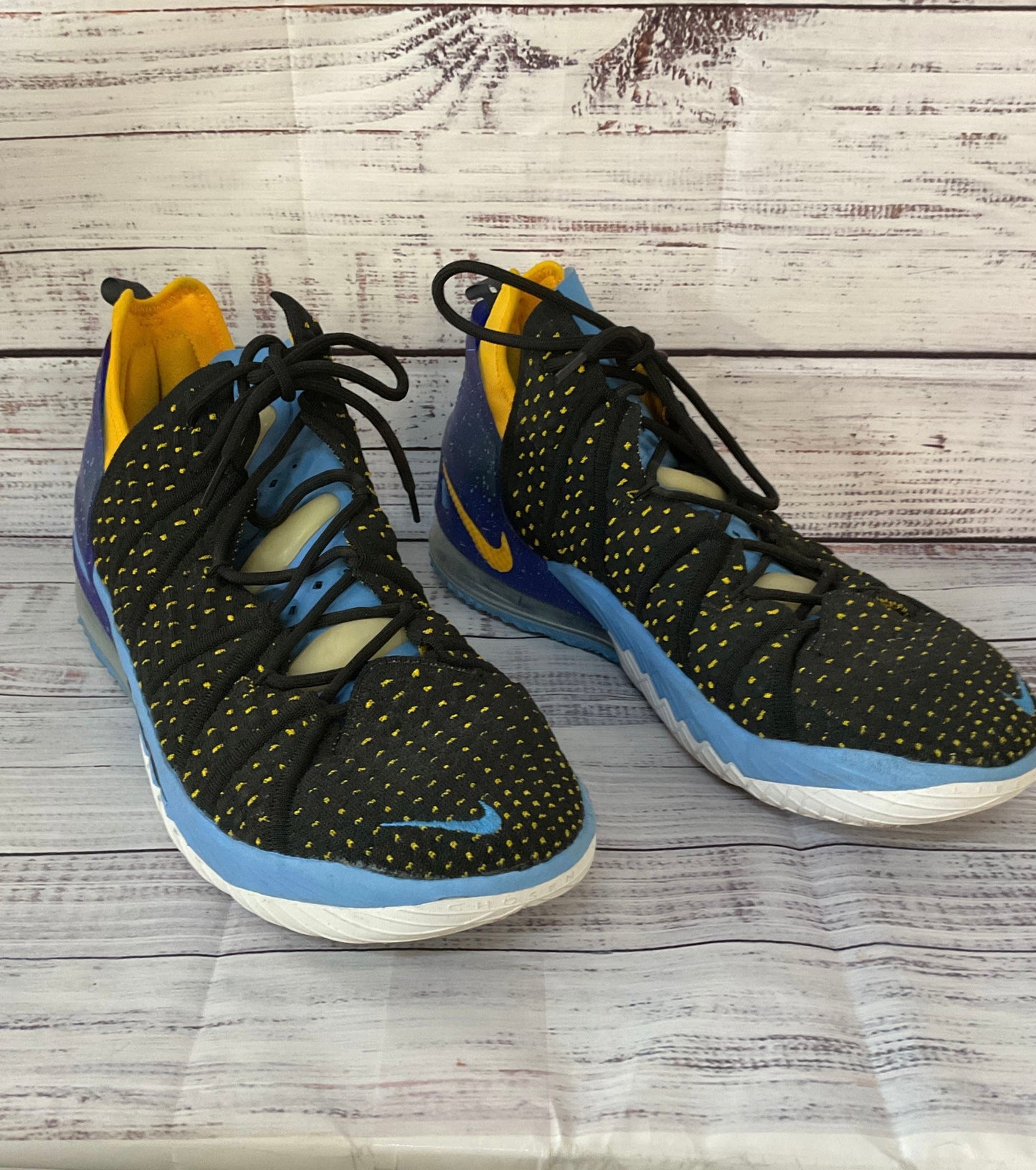 Men's Nike Lebron James 23 Black Blue Sneakers Size 12