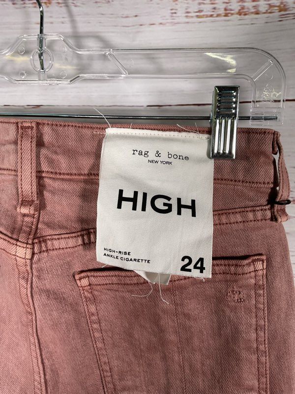 NWT Rag & Bone Nina High Rise Cigarette Jeans Light Plum Size 24 Women's