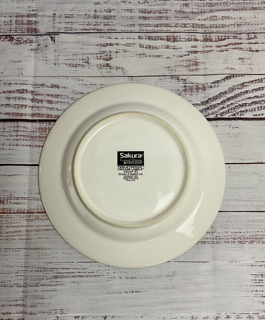 Sakura Oneida Vintage Label 8" Waldorf Apples Plate