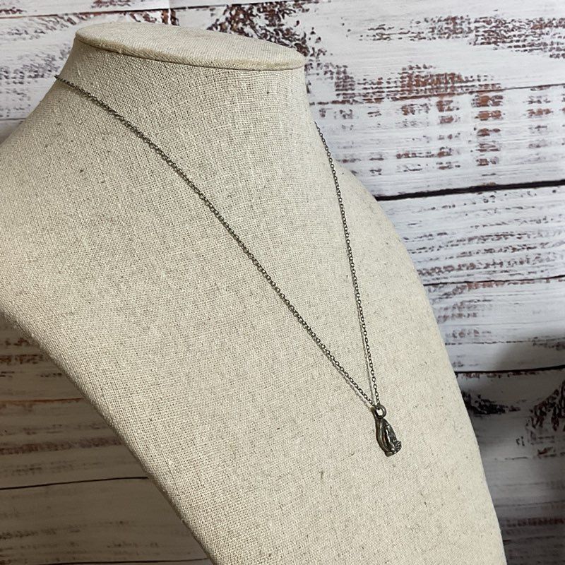 Sterling Silver Tibetan Buddha .75" Pendant 19" Necklace- 4.59g