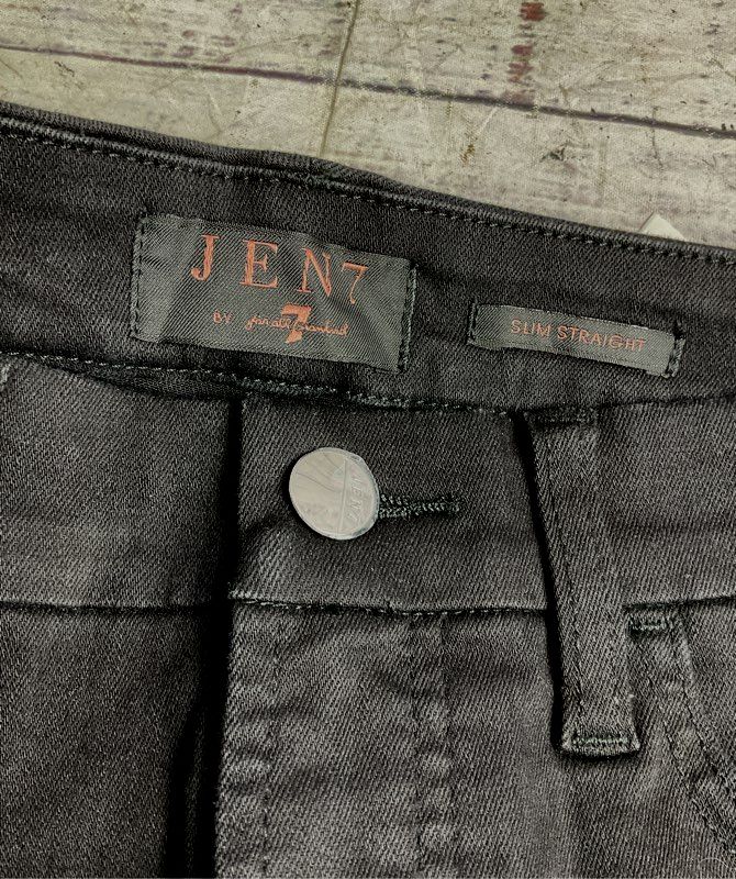 Jen 7 by 7 For All Mankind EnhanceME Slim Straight Jeans Black 4