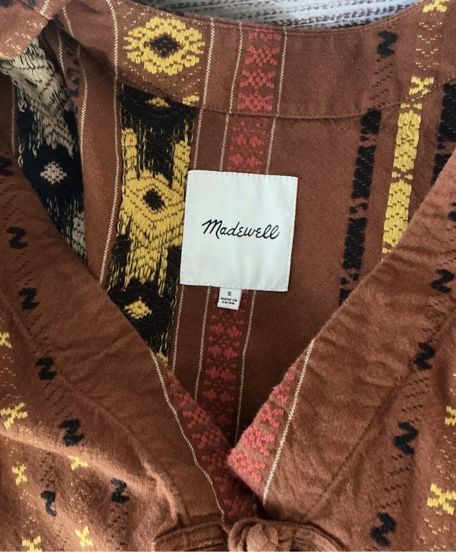 Women's Madewell Brown Shirttail Wrap Jacket Size S Retail $128