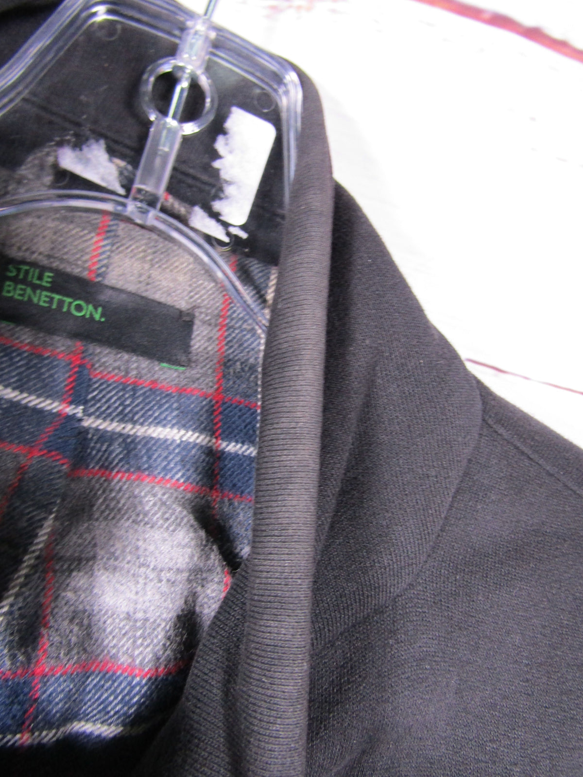 Vintage 1990's Stile Benetton Men's Black Cotton Jacket Size 42