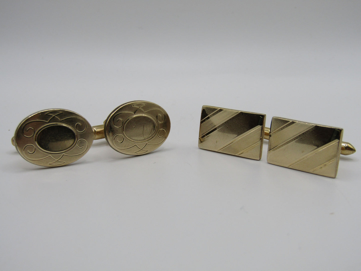 Set of 2 Vintage 12k & 14k Gold Filled Cufflinks