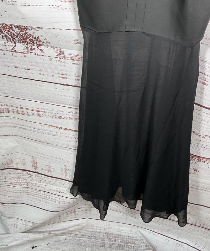 BCBG Black Maxi Dress with cut out back and sides Silk Bottom Size 0 GORGEOUS!!