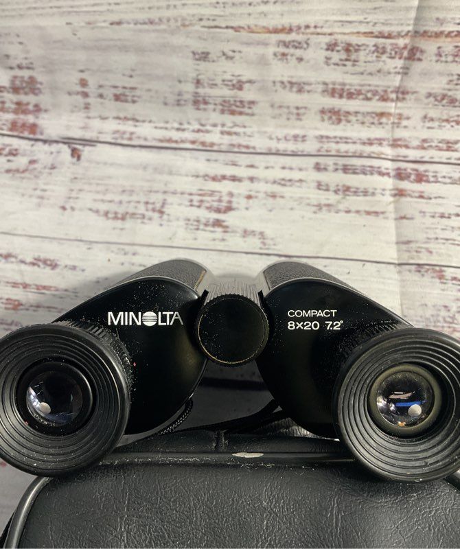Vintage Minolta Compact 8x20/7.2° Pocket Binoculars Made In Japan