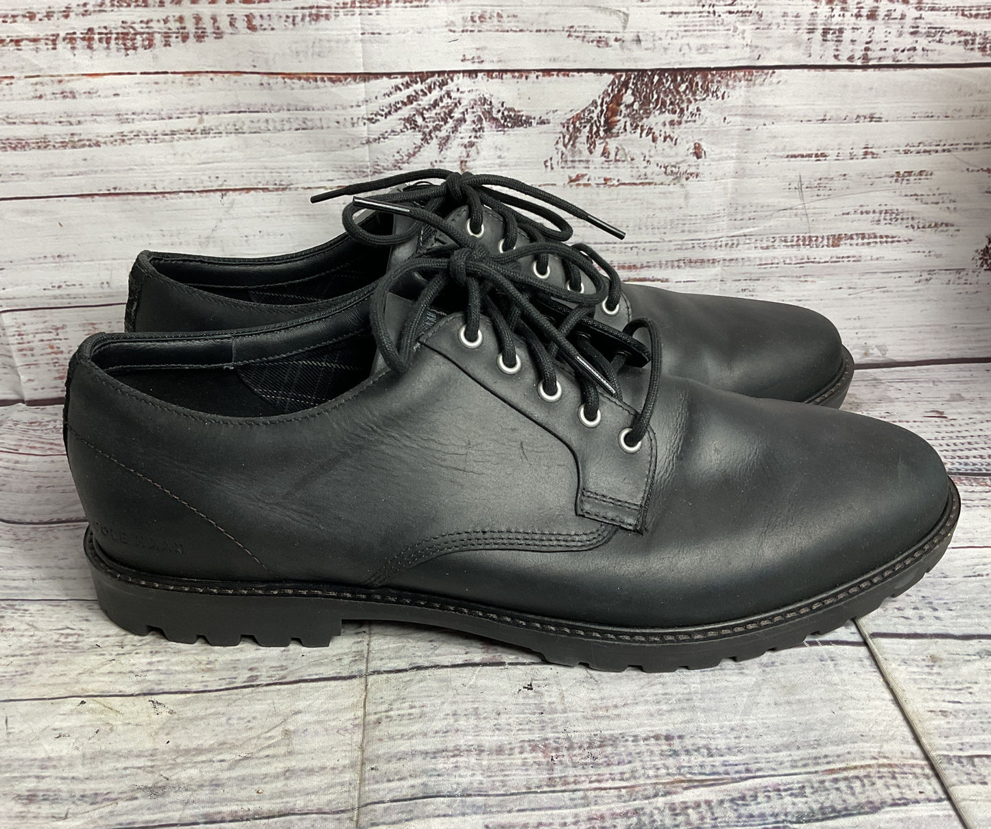 Cole Haan Leather Oxford Casual Shoes Black 12