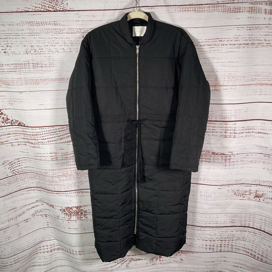 all:row Black Quilted Puffer Coat - Size Small