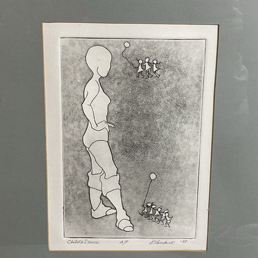 Signed 1988 Artist Proof E. LOMBARDI "Child's Dance" Lithograph