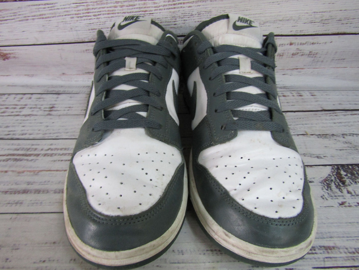 Nike Dunk Low Retro Men's White & Green Low Top Sneakers Size 10.5 DV0833-111