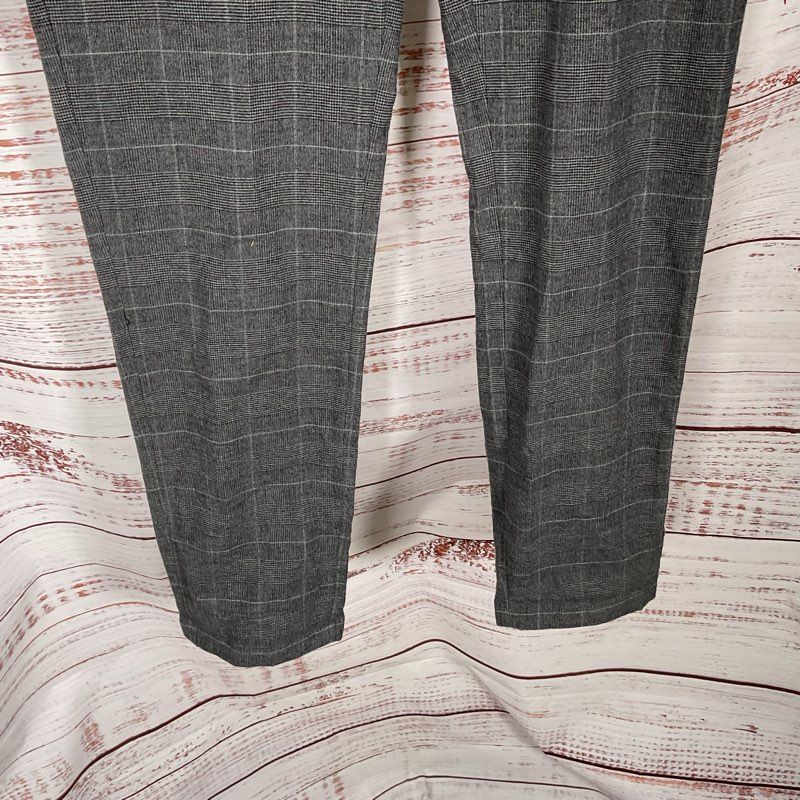NWT Mango Trouser Collection Grey Plaid Slim Fit Pants Size 30