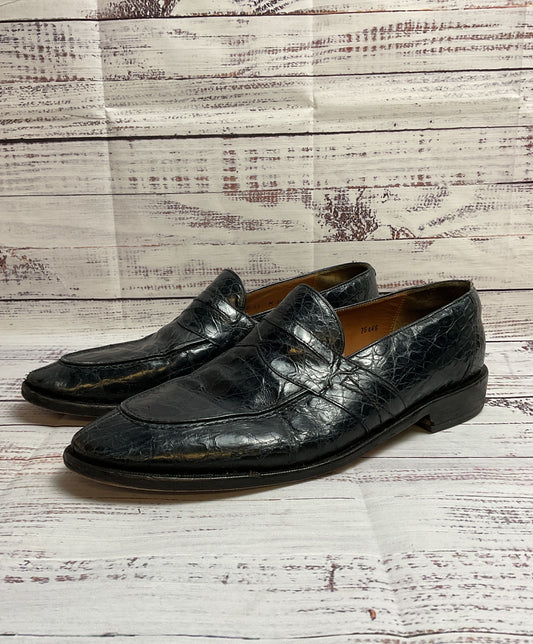 Mezlan Platinum Trepuzzi Black Leather Slip-On Loafer- Men's size 11