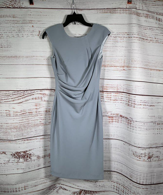 NWT Alberto Makali Powder Blue Sleeveless Drapey Dress Size 2
