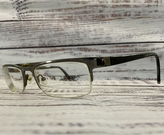 John Varvatos Men's Gray Half Rim Eyeglasses Frame