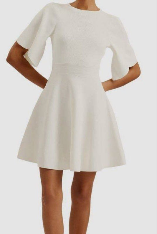 Ted Baker London Olivia Fit and Flare Dress in Ivory Size 1/US 4 Retail $295