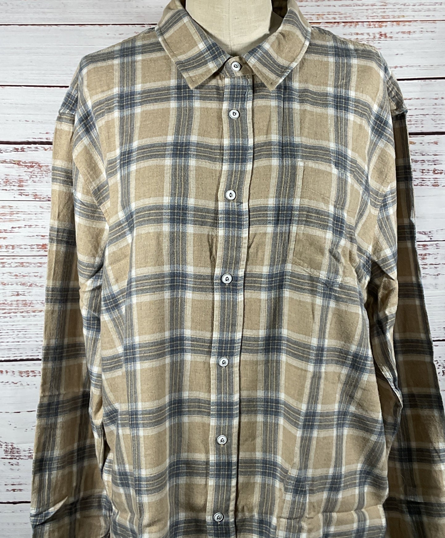 Rails Lennox Plaid Button Up Shirt Palamino Skyline 2X