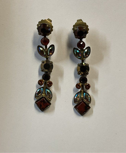 Sorrelli Metal Vintage Flower Drop Earrings