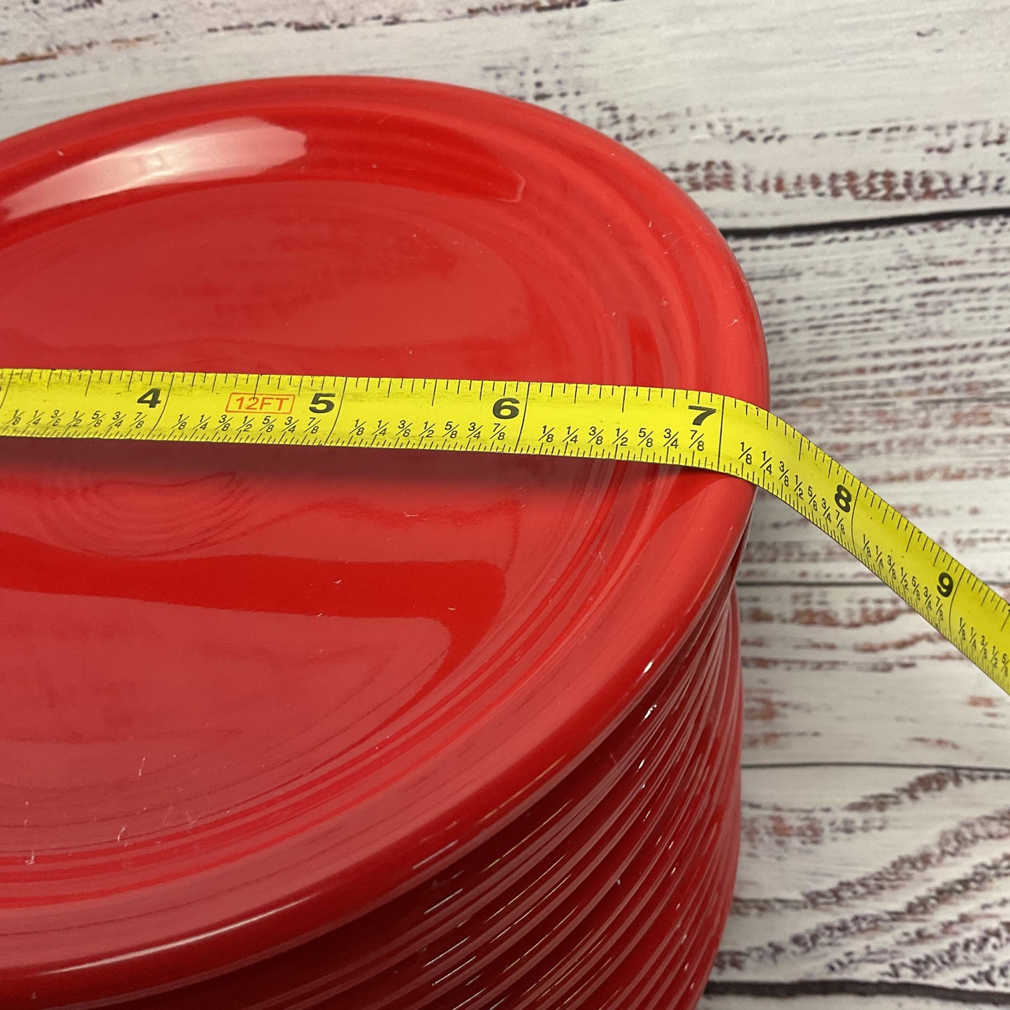 Fiesta Fiestaware HLC Red Scarlet 7.5" Salad Plates Lot Of 16