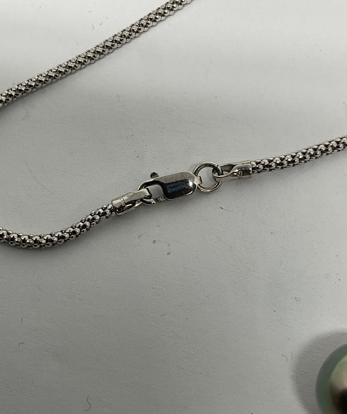 SAK Italy 14K White Gold Necklace with Two Cultured Pearls