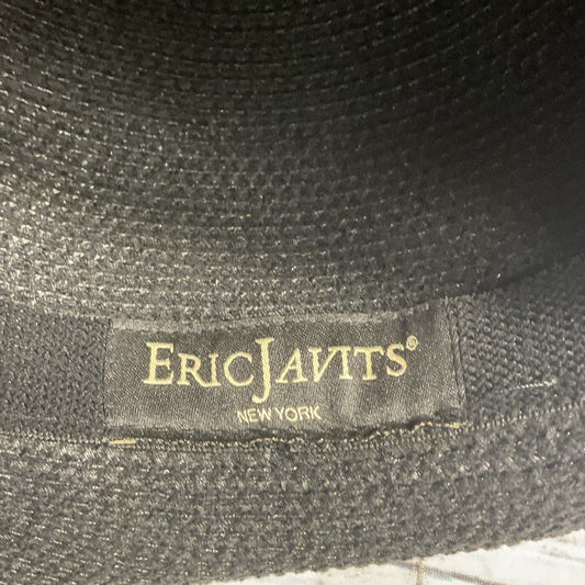 Eric Javitz Black Woven Floppy Snake Print Band Sun Hat One Size