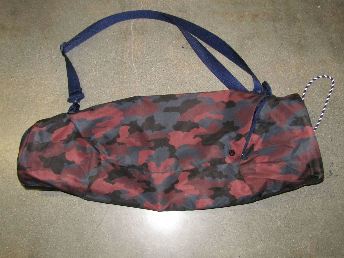Lot of 2 Lululemon Heritage 365 Camo Smoky Red Night Sea & Purple Yoga Mat Bag