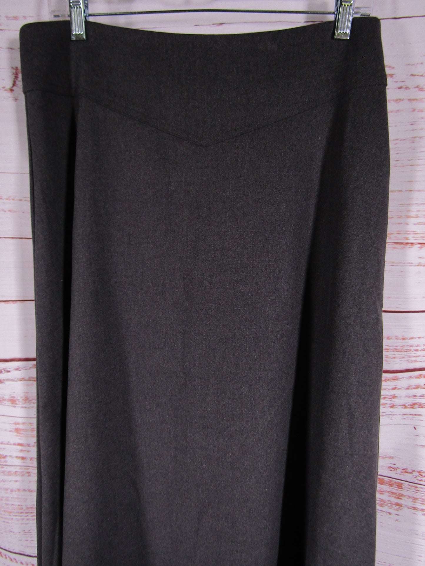 Amara Couture Women's Gray Cotton Blend A-Line Yoke Skirt Size M