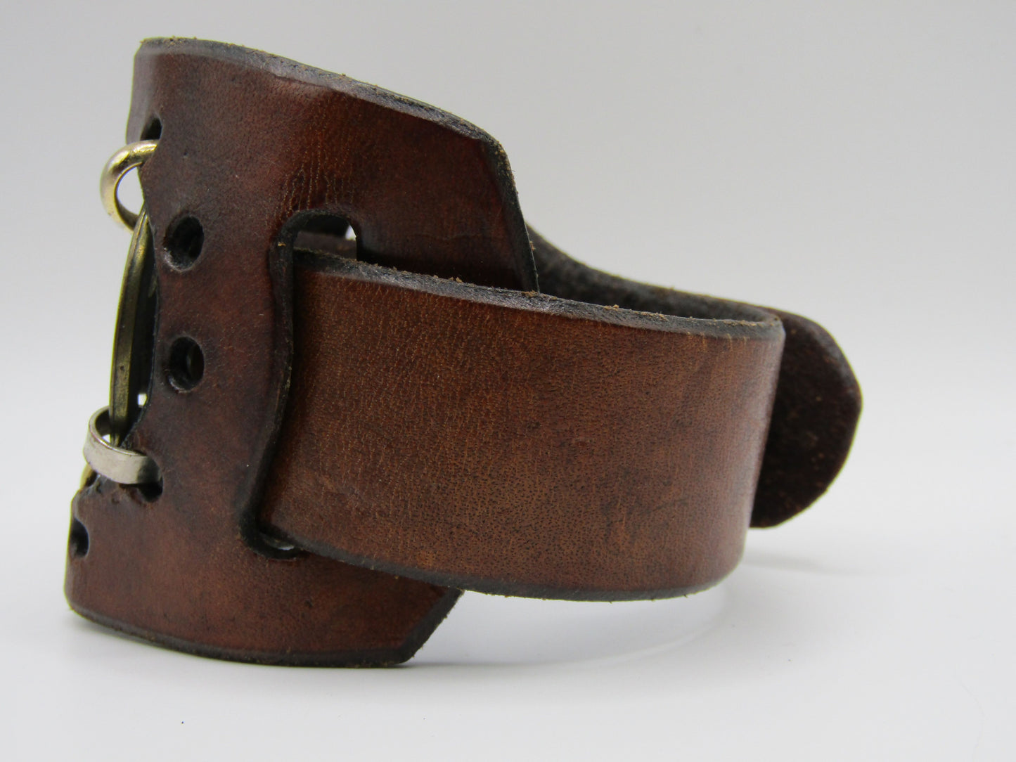 Studio Laor Leather Cuff Bracelet With Hand Hebrew Charm