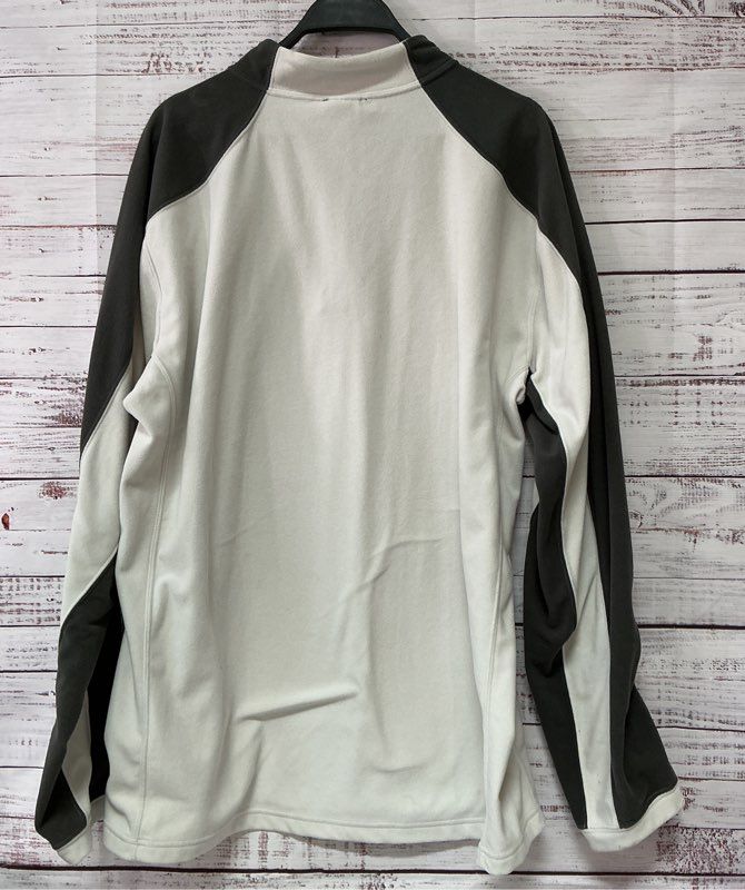 Men's The North Face White/ Gray Fleece Half Zip Pullover Size XL