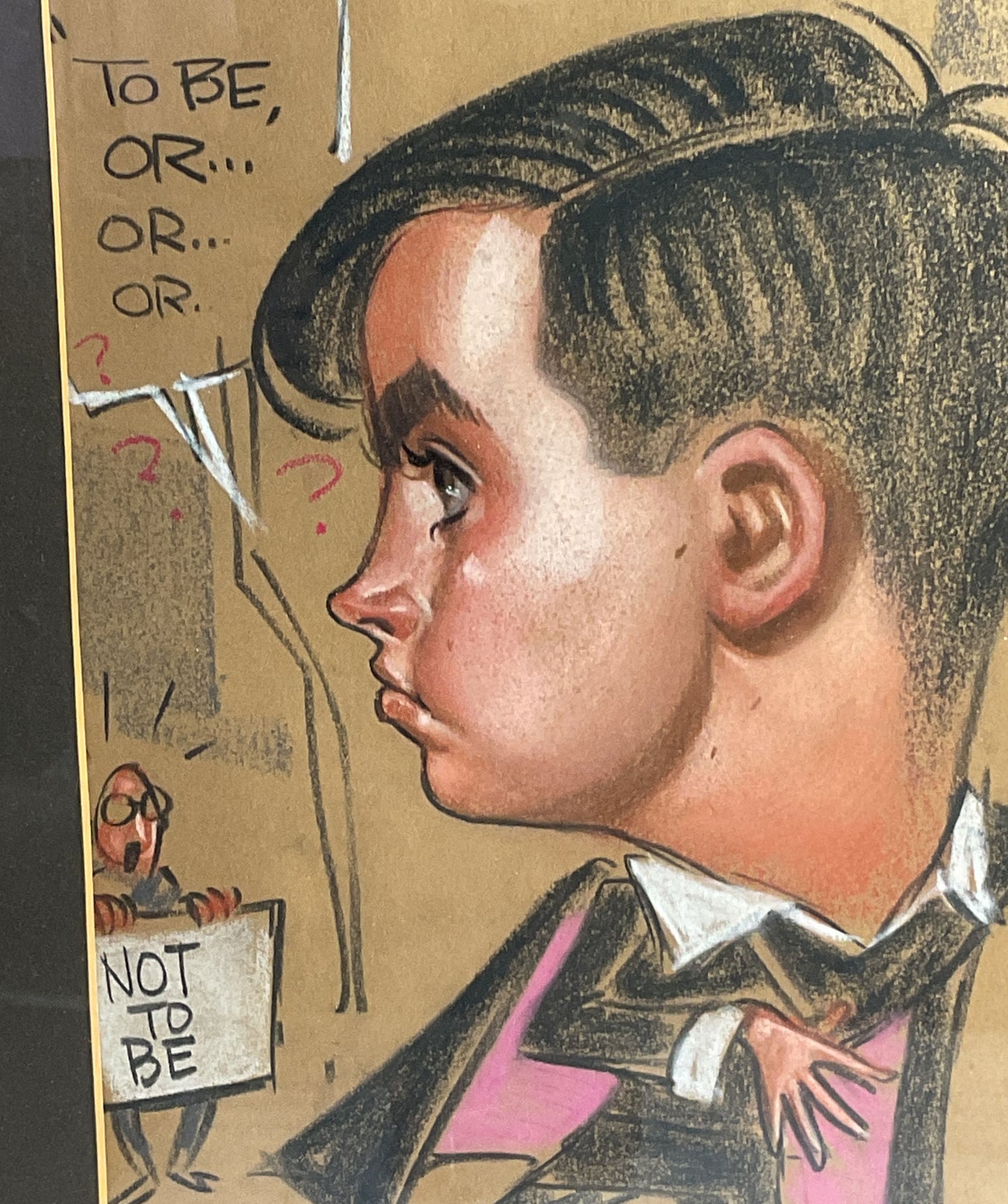 Tony by Dick Briefer Signed Framed Caricature Drawing